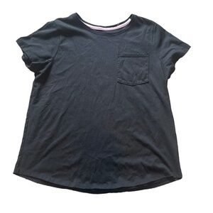 Girls SO Plus Size Pocket Tee Shirt Black Size 18 Plus Short Sleeve